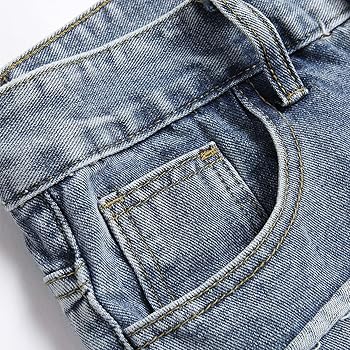 Mens Ripped Jeans Wide Leg Distressed Destroyed Jeans Denim